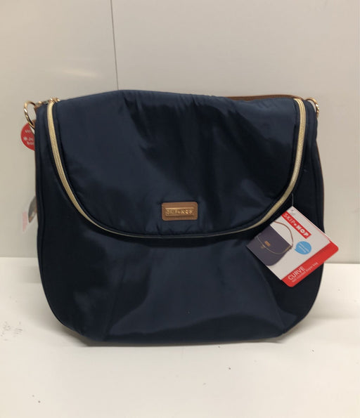 used Skip Hop Curve Diaper Bag Satchel, Navy