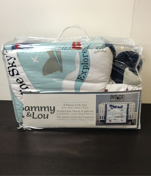 used Sammy & Lou Four Piece Crib Bedding Set, Adventure Awaits