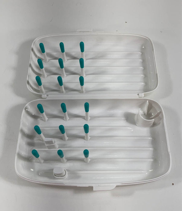 used OXO Tot On The Go Drying Rack With Bottle Brush, Teal