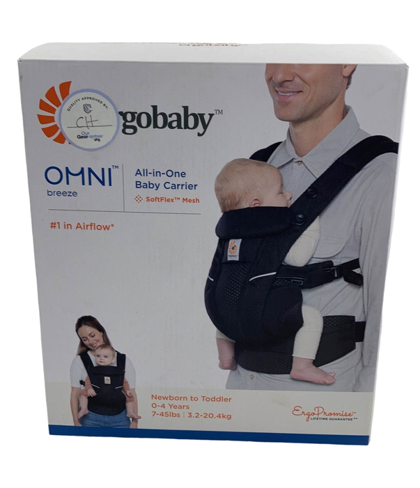 used Ergobaby Omni Breeze Baby Carrier, Onyx Back