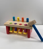 secondhand Melissa & Doug Deluxe Pounding Bench Wooden Toy With Mallet