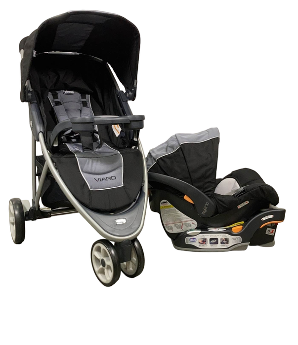 used Chicco Viaro Quick-Fold Stroller Travel System With KeyFit 30, 2021, Techna