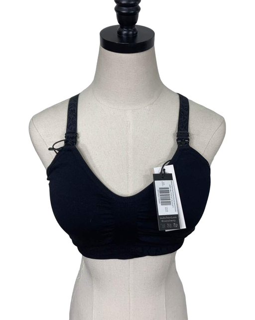 secondhand Kindred Bravely Sublime Hands-Free Pumping & Nursing Bra, Black, Busty, Small