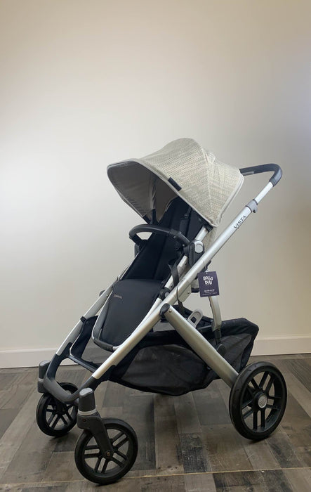 secondhand UPPAbaby VISTA V2 Double Stroller, Sierra (Dune Knit), 2019