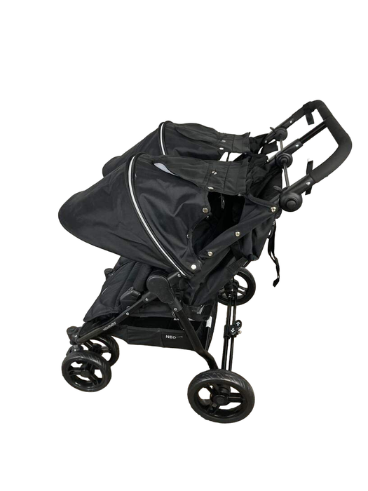 secondhand Valco Baby Neo Twin Double Stroller, 2017, black