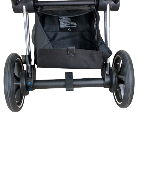 Cybex E-PRIAM Electric Stroller, 2021, Deep Black, Chrome With Black Details