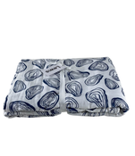 used Lewis Quilted Baby Blanket Oyster, Denim