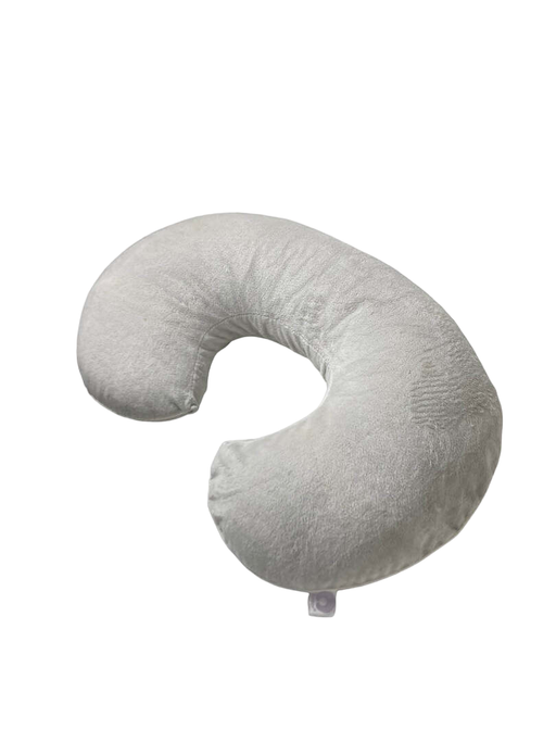 secondhand Boppy Nursing and Infant Support Luxe Pillow, Gray and white