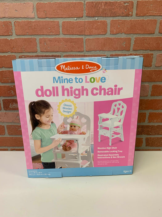 used Melissa & Doug Mine To Love Doll Highchair