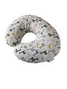 secondhand Boppy Nursing and Infant Support Luxe Pillow, gray white giraffes