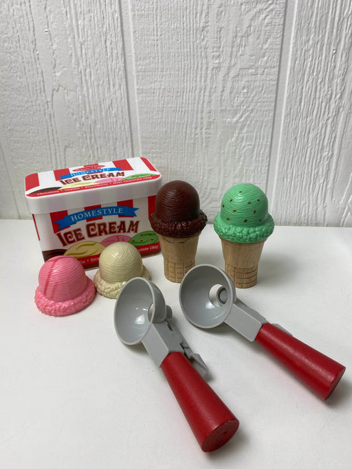 used Melissa & Doug Scoop And Stack Ice Cream Cone Magnetic Pretend Play Set