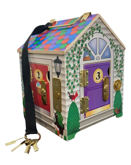 secondhand Melissa & Doug Take-Along Wooden Doorbell Dollhouse