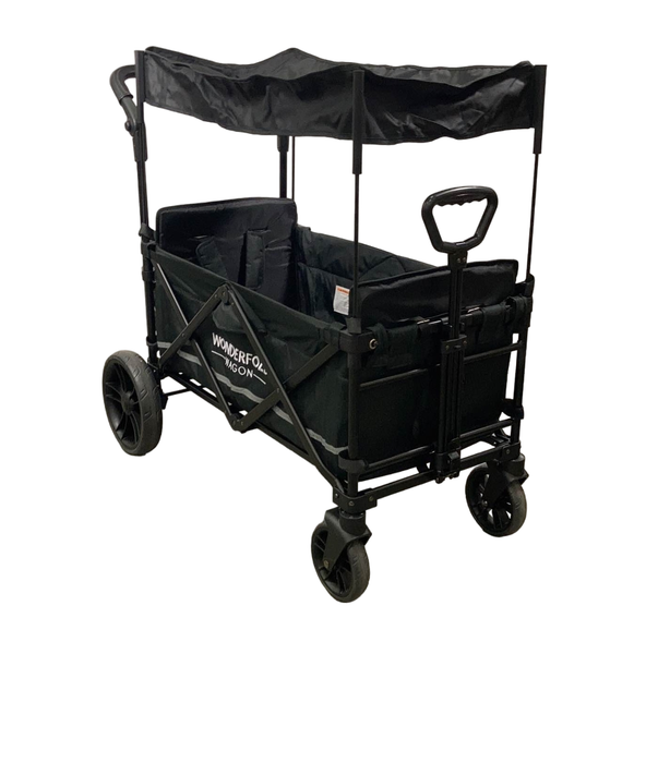 used Wonderfold X2 Push + Pull Double Stroller Wagon, 2022, Stealth Black