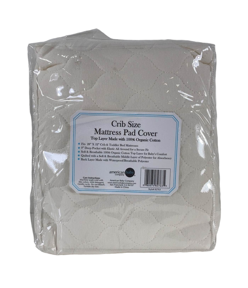 used American Baby Crib Size Organic Mattress Protector Cover