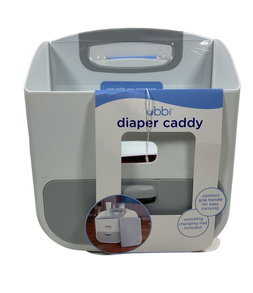 used Ubbi Diaper Caddy, - Grey