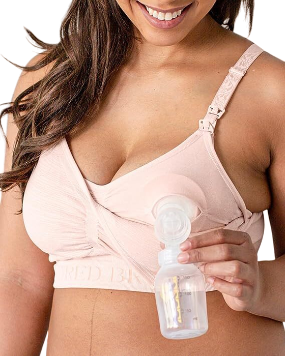 Kindred Bravely Sublime® Hands-Free Pumping & Nursing Bra, Medium, Pink Heather