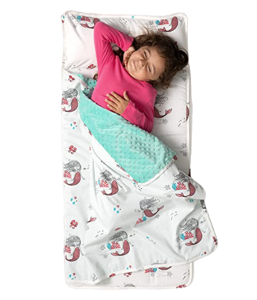 JumpOff Jo Little Jo’s Toddler Nap Mat, Moonlight Mermaid