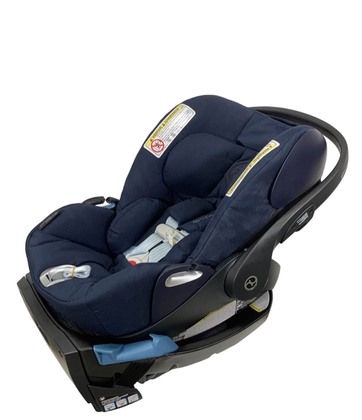 used Cybex Cloud Q Infant Car Seat with SensorSafe, Midnight Blue, 2022