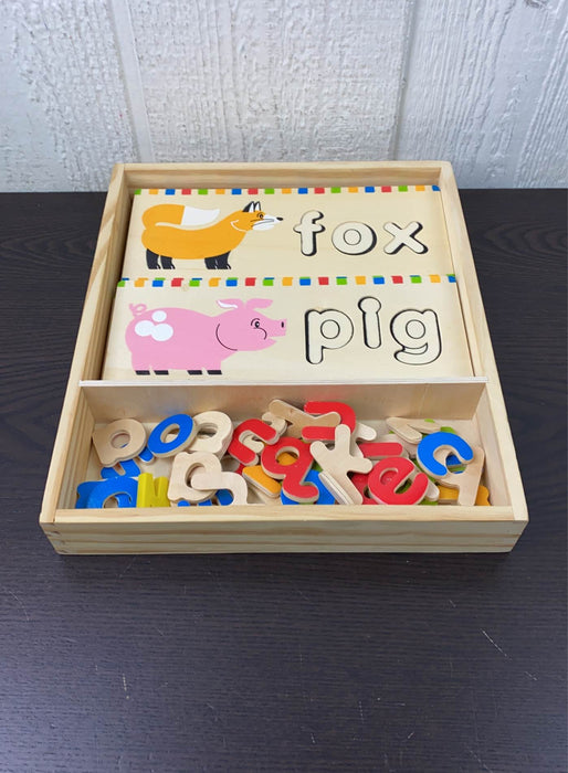 used Melissa & Doug First Words Wooden Spelling Boards