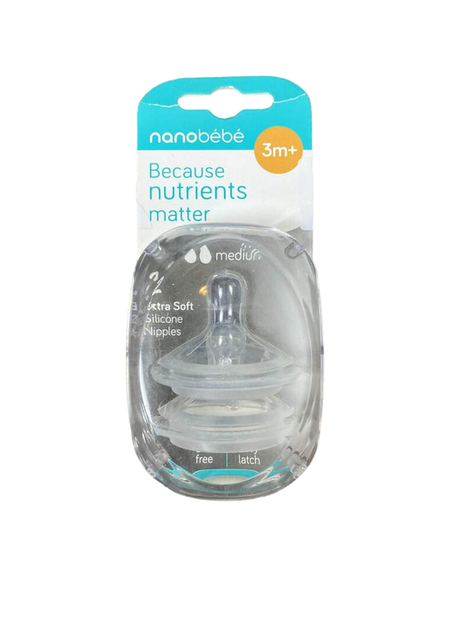 used Nanobébé Nipples, 2 Pack, Medium