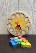 secondhand Wooden Number Educational Clock