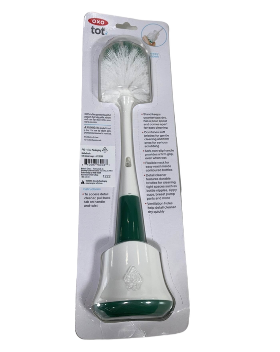 secondhand OXO Tot Bottle Brush with Stand, Teal