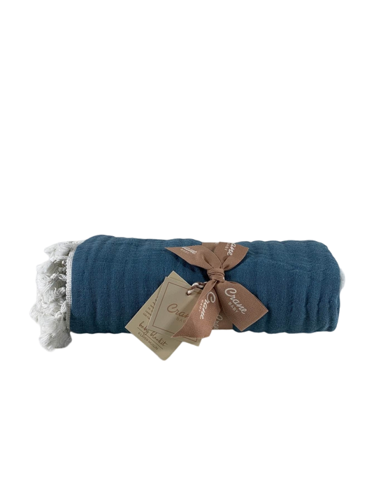 secondhand Crane Baby 6 Layer Muslin Blanket, Riverstone