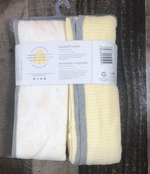 secondhand Burt's Bees Baby Hooded Bath Towels 2 Pack, Sun