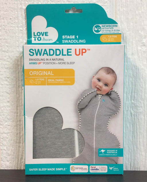 used Love To Dream Swaddle UP Original 1.0 Sleep Sack, Newborn, Gray