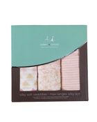 used Aden + Anais Silky Soft Swaddles, 3 Pack, Metallic Primrose Birch