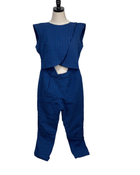 used Madri Collection Crossover Nursing Jumpsuit, Blue Stripe XS