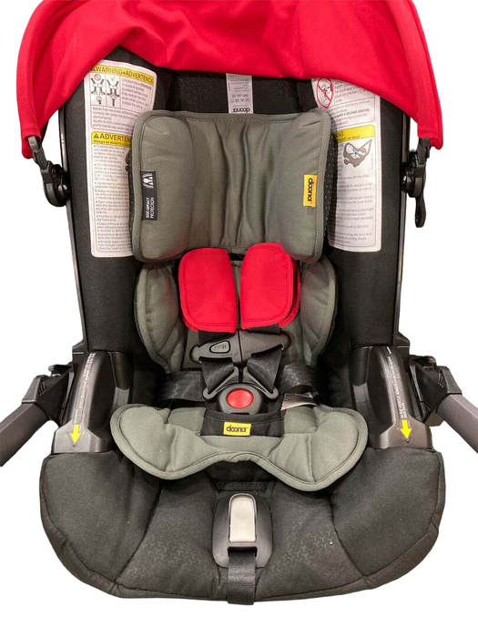 Doona Infant Car Seat & Stroller Combo, 2023, Flame Red