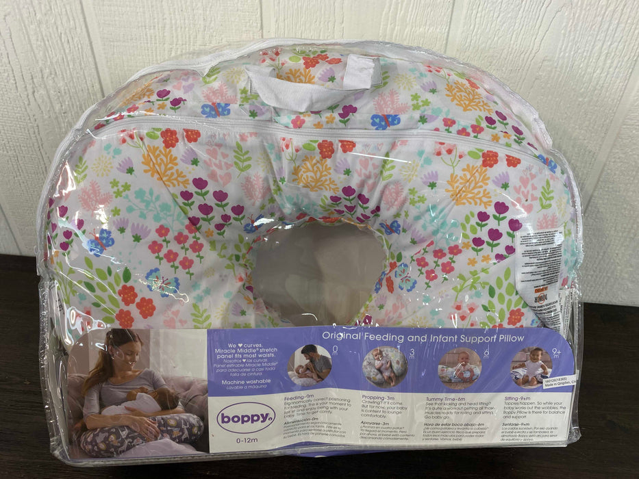 secondhand Boppy Nursing Pillow, Garden party