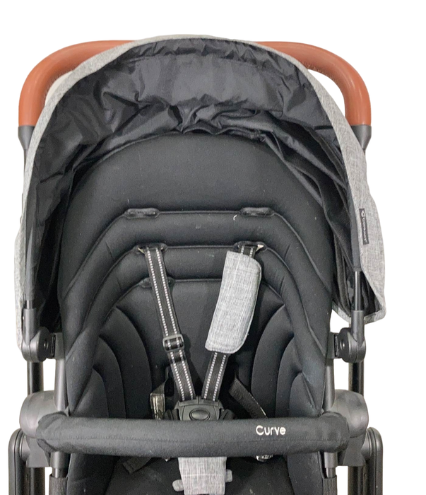 Contours Curve Double Stroller, 2020, Graphite Grey