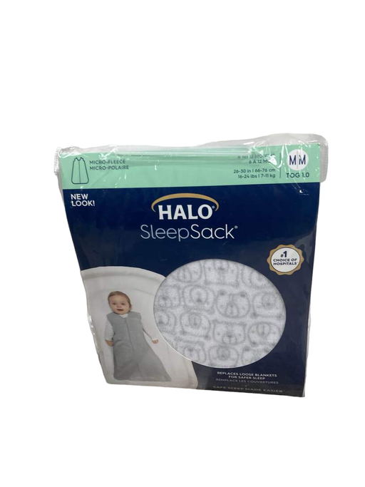 used Halo Micro-Fleece SleepSack, M, bear faces