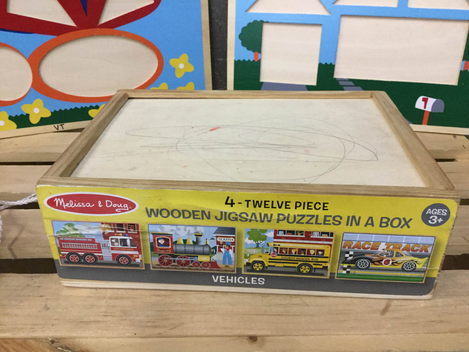 secondhand BUNDLE Melissa & Doug Wooden Puzzles