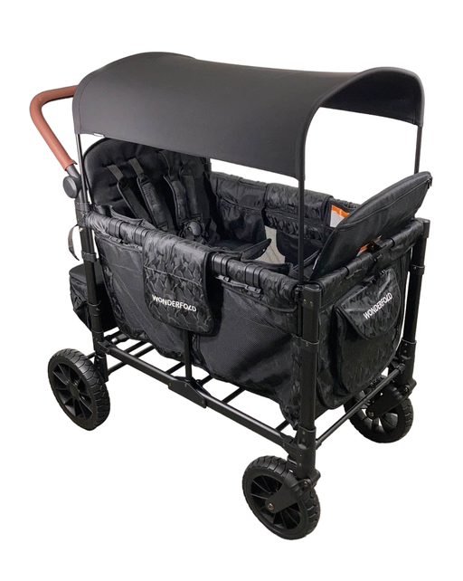 used Wonderfold W4 Luxe Quad Stroller Wagon, 2023, Elite Black Camo