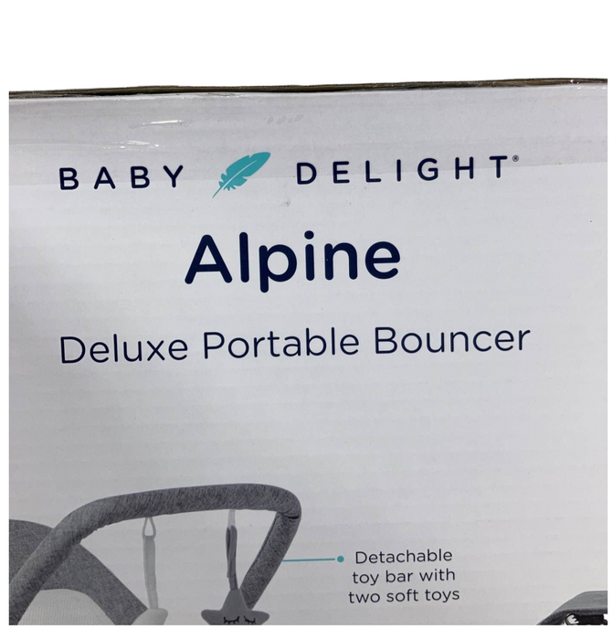 Baby Delight Go With Me Alpine Deluxe Portable Bouncer, Charcoal Tweed