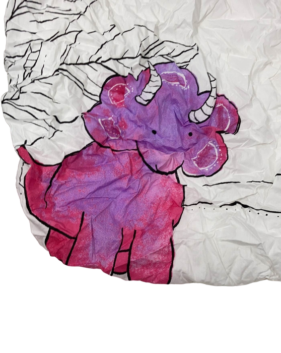 secondhand JumpOff Jo Fitted Crib Sheet,  Pink Dinosaur