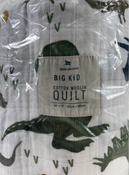 secondhand Little Unicorn Deluxe Muslin Quilted Throw, Dino Friends