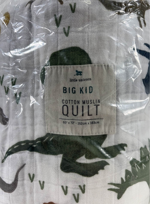 secondhand Little Unicorn Deluxe Muslin Quilted Throw, Dino Friends