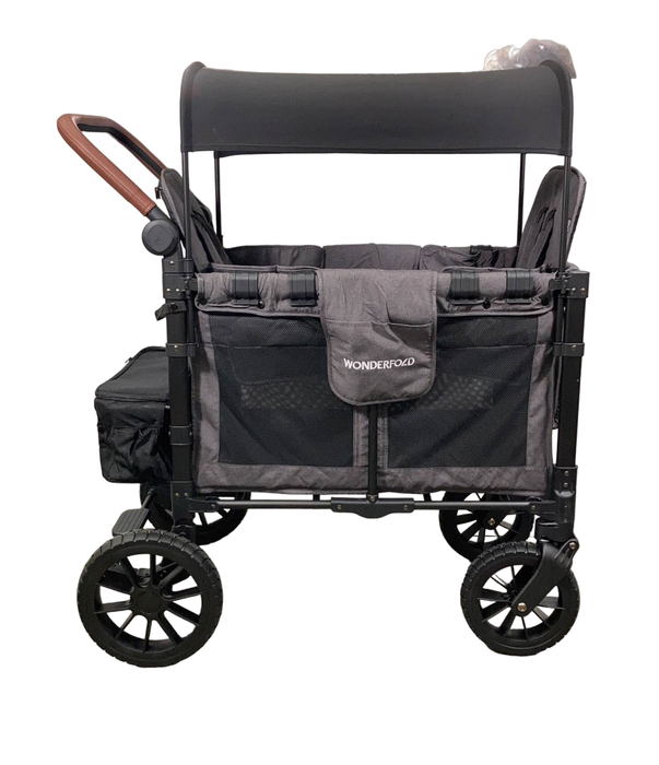 secondhand Wonderfold W2 Luxe Multifunctional Double Stroller Wagon, Charcoal Gray, 2023