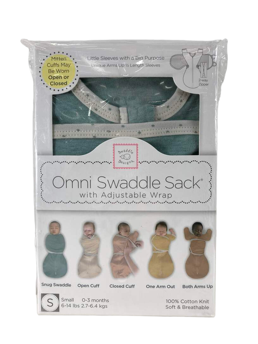 used Swaddle Designs Omni Swaddle Sack With Wrap, Small, Heathered Jadeite