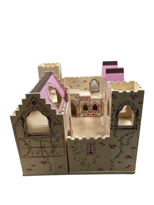 secondhand Melissa & Doug Fold & Go Wooden Princess Castle