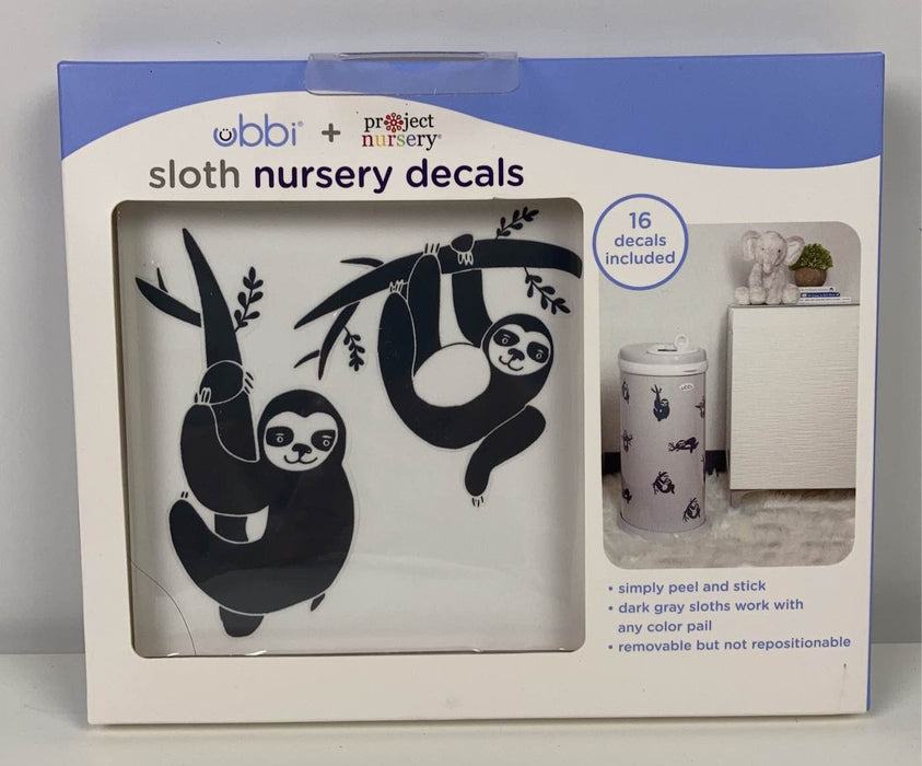 used Ubbi Diaper Pail Decals, sloth