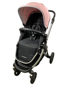 used Mockingbird Single to Double Stroller, Watercolor Drops, Bloom, Silver with Black Leather, 2023