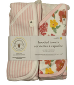 used Burt's Bees Baby Hooded Bath Towels 2 Pack, Rosy Spring