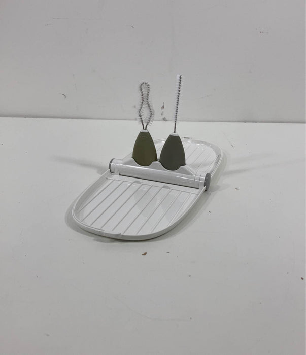 used OXO Tot Breast Pump Parts Drying Rack with Detail Brushes