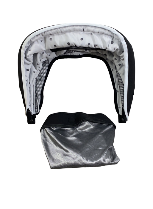 Mockingbird Extendable Canopy with Sunshade, Black, Watercolor Drops