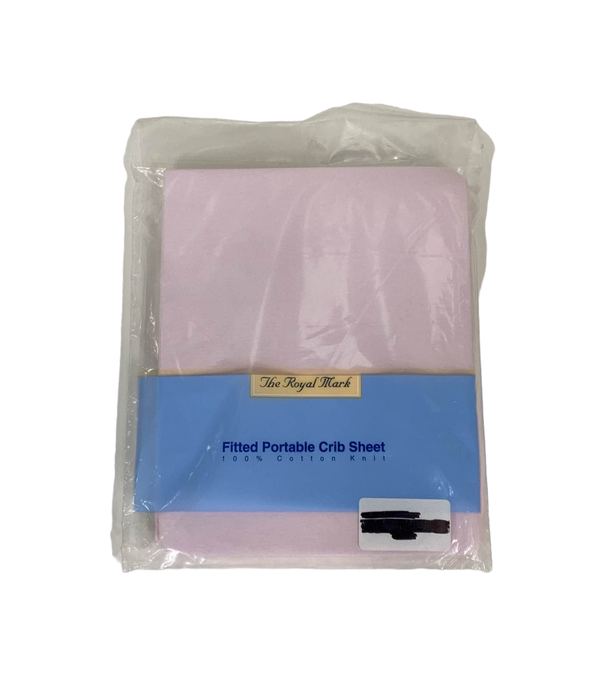 used Royal Mark Fitted Portable Crib Sheet, Pink